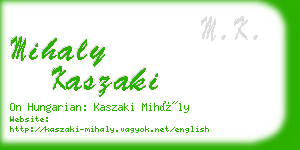 mihaly kaszaki business card